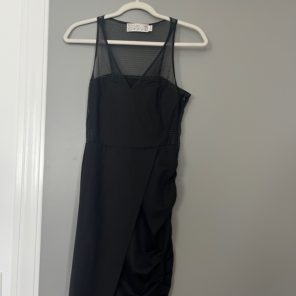 Vintage Style Shipley & Halmos Elegant Black Asymmetrical Dress